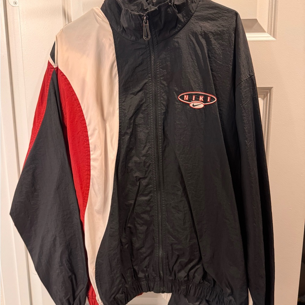 Vintage Nike Black and Red windbreaker Jacket